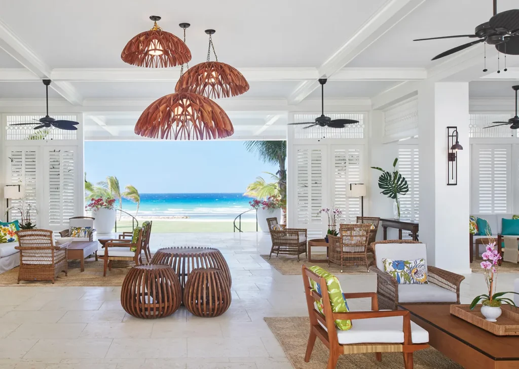 Open lounge overlooking the sea at Half Moon