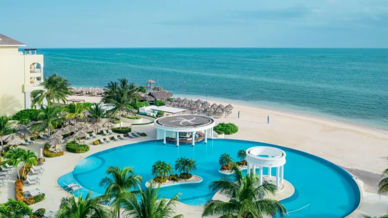 Pool and beachfront at Iberostar Selection Rose Hall Suites