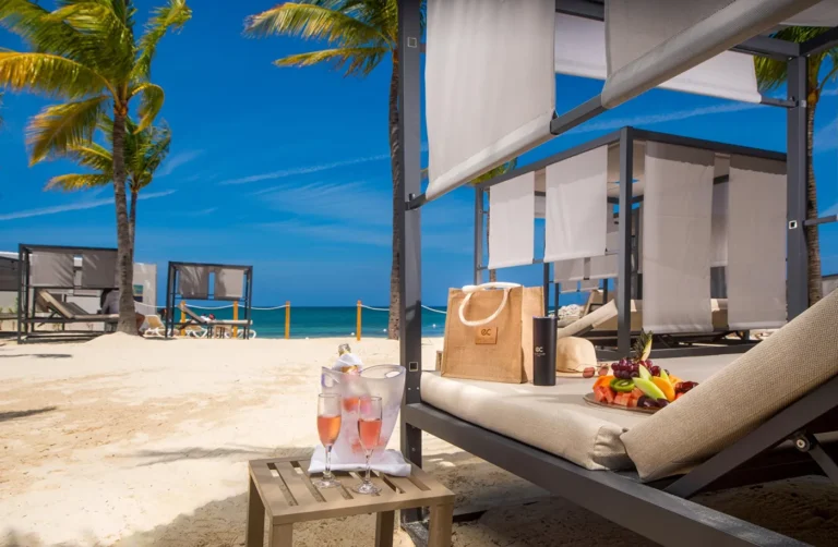 Beachfront terrace at RIU Palace Jamaica