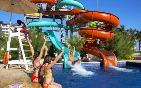 Water slides at Royalton Blue Waters