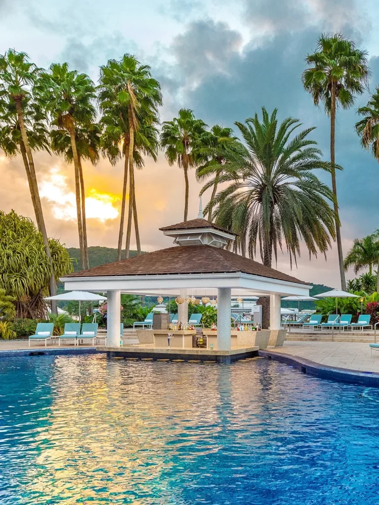 Moon Palace Jamaica resort pool and surrounding buildings in Ocho Rios